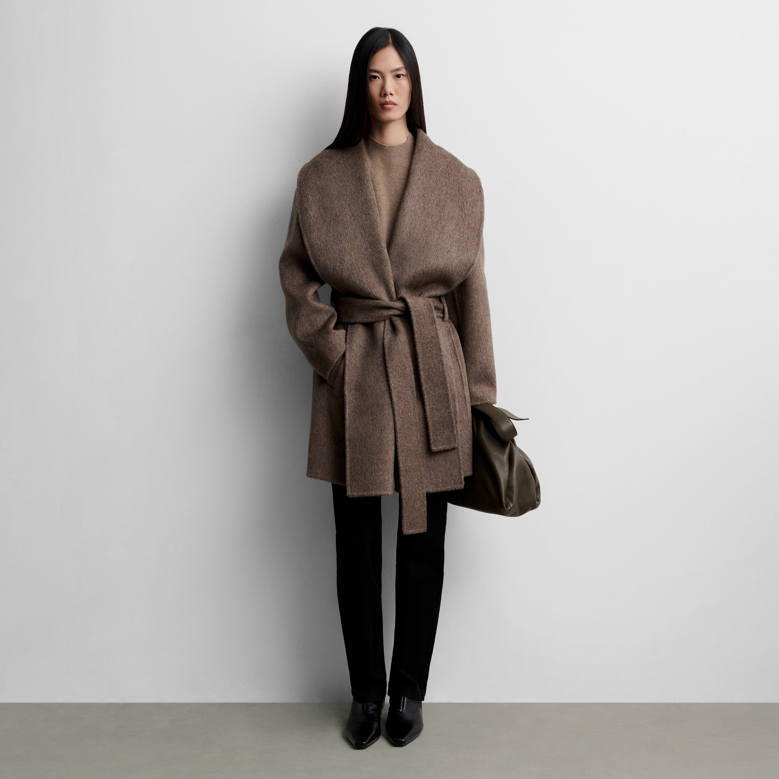 Double-faced wool coat