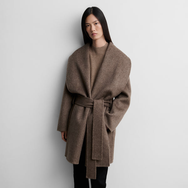 Double-faced wool coat