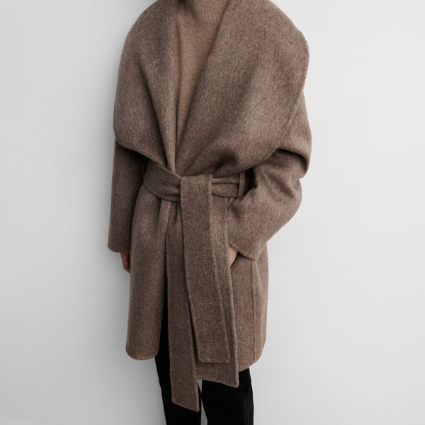 Double-faced wool coat