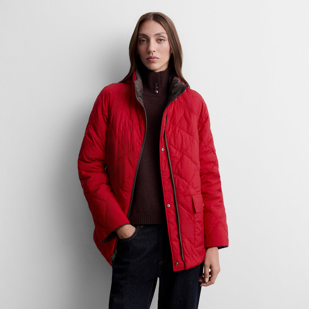Parka corta reversible