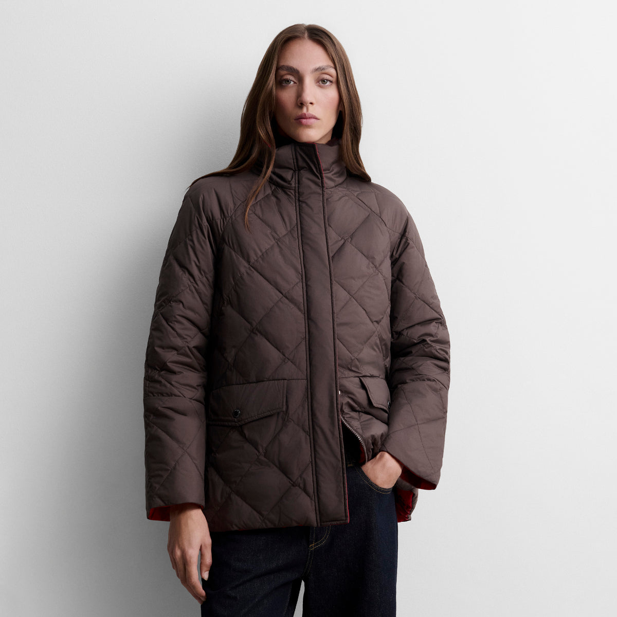 Parka corta reversible