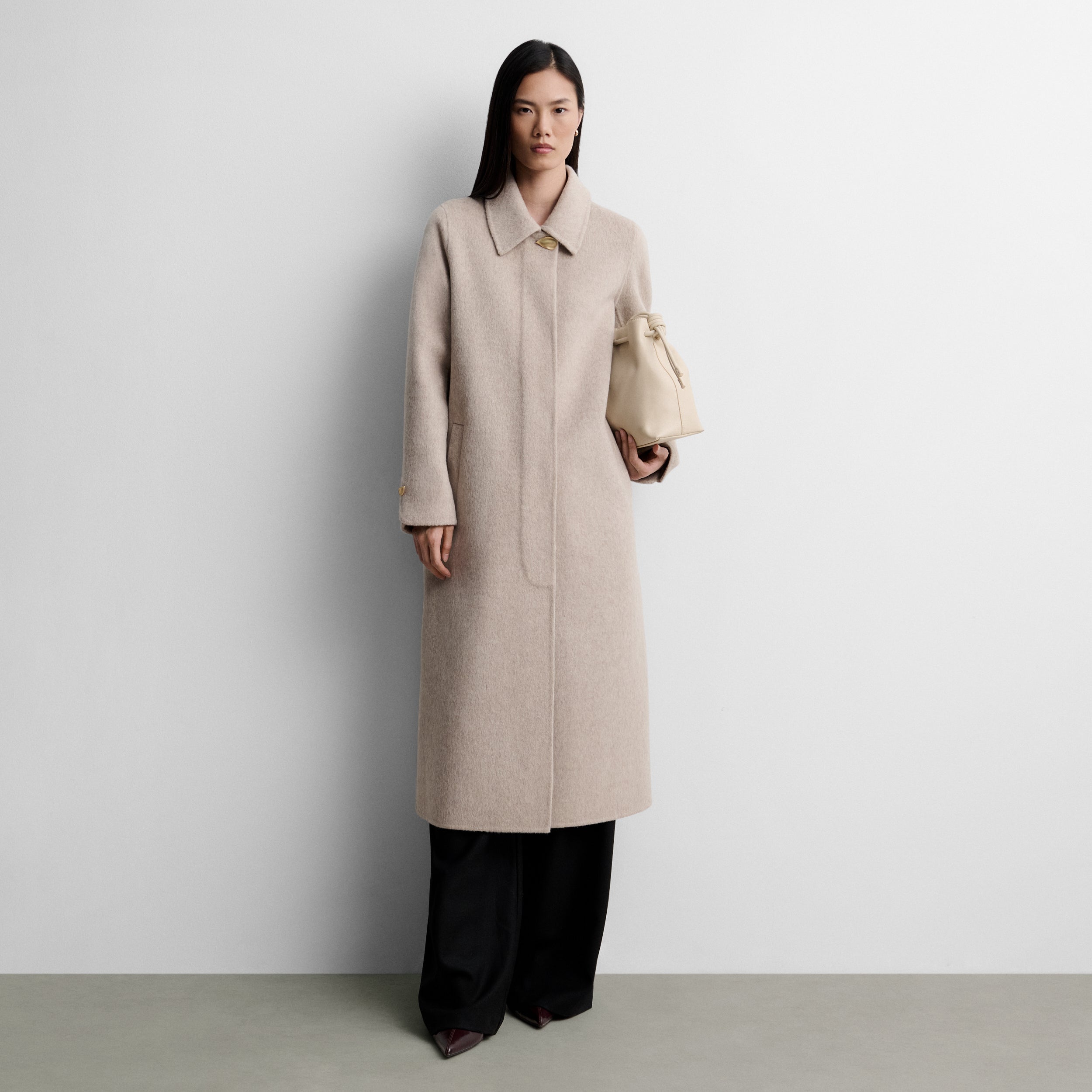 Straight double-faced coat