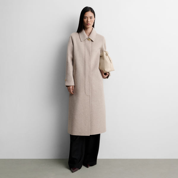 Straight double-faced coat