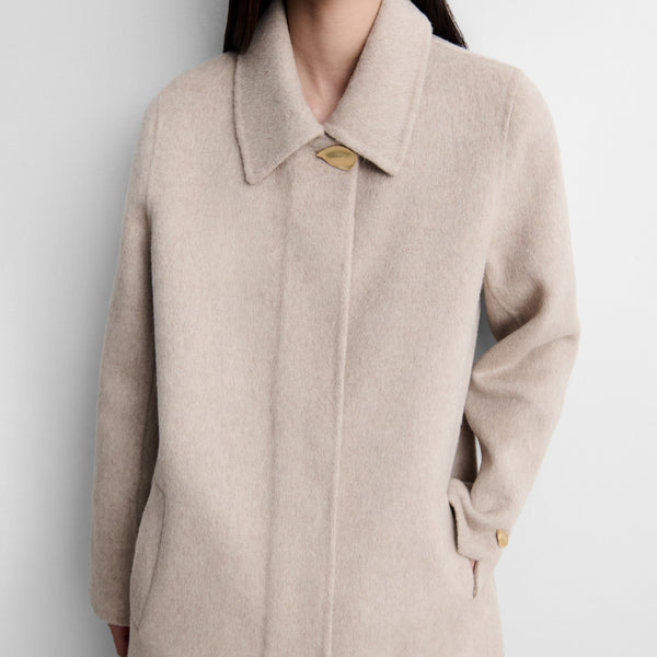 Straight double-faced coat