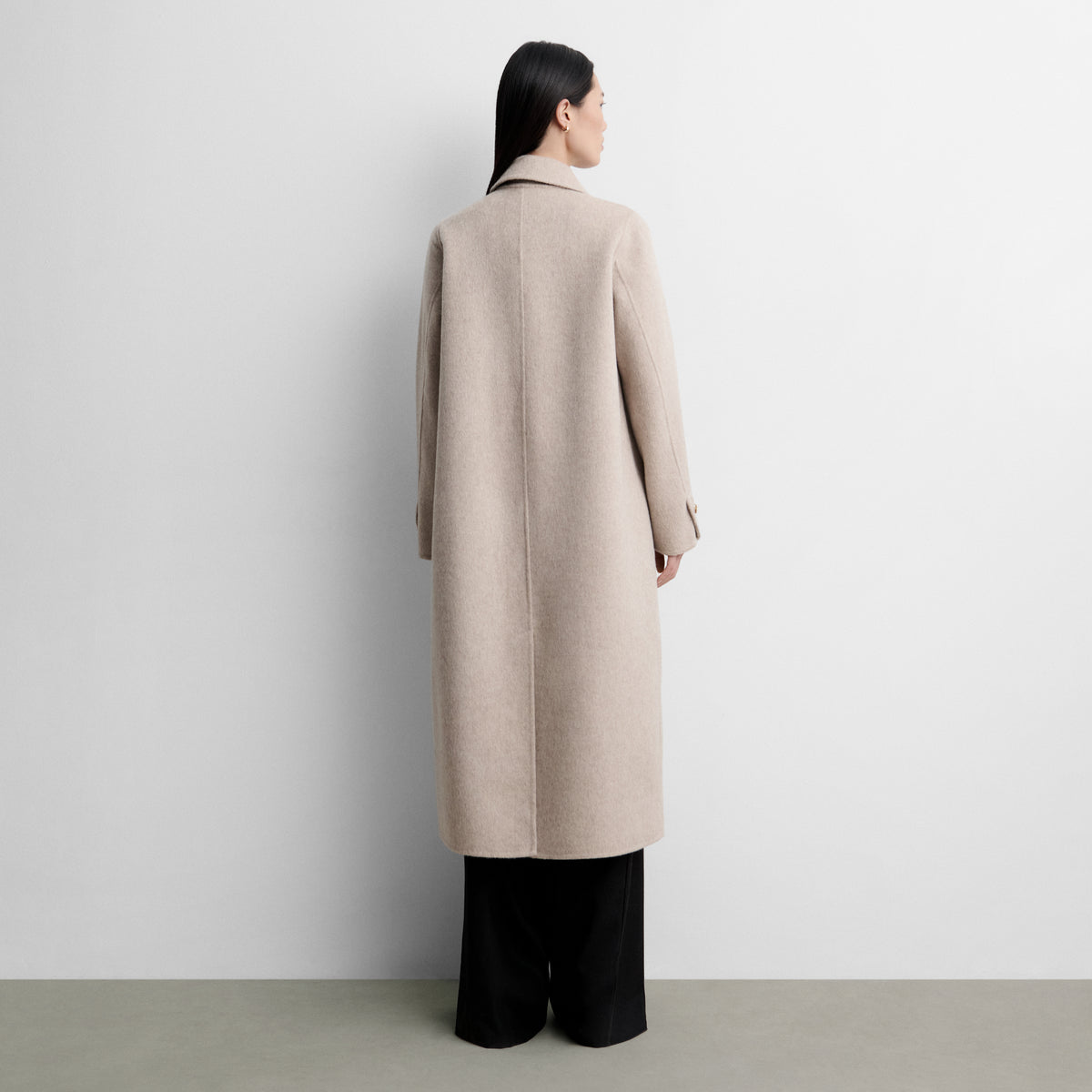 Straight double-faced coat