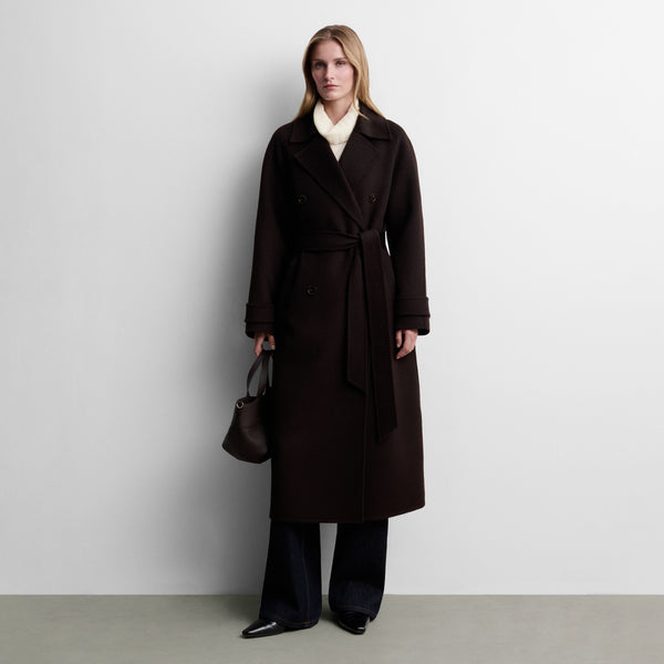 Double-faced wool coat