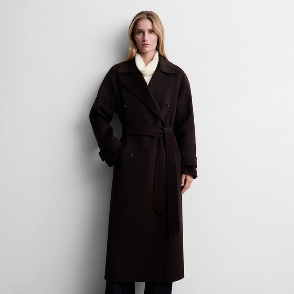 Double-faced wool coat
