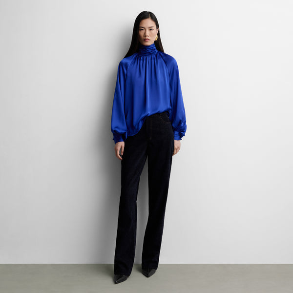 Fluid satin blouse
