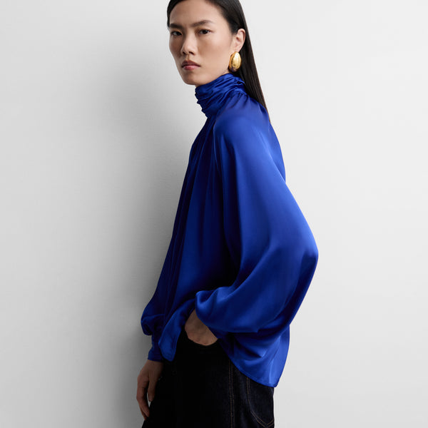 Fluid satin blouse