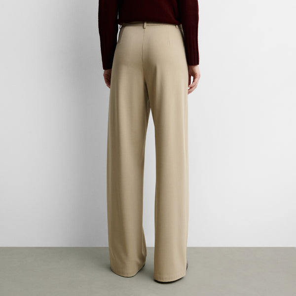 Pantalón recto efecto cruzado