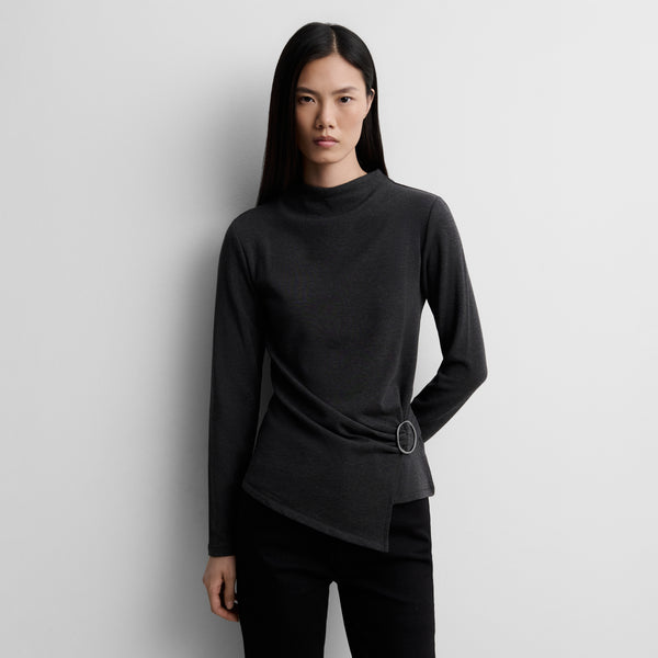 T-shirt with draped design