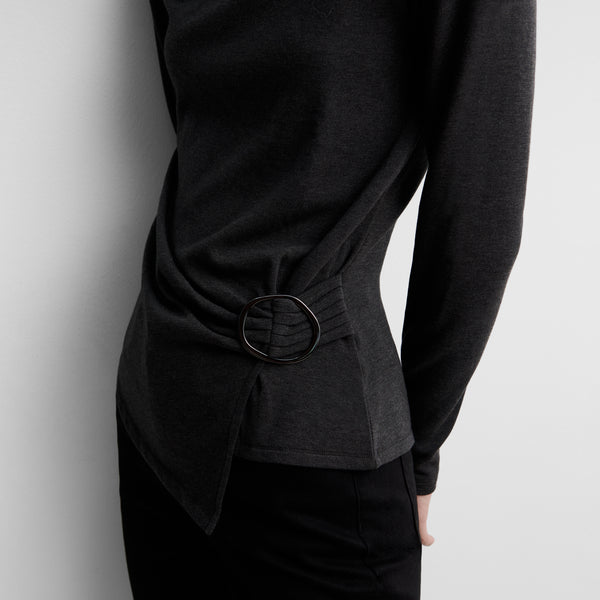 T-shirt with draped design