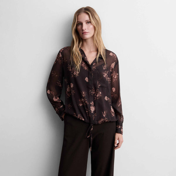 Printed crop blouse
