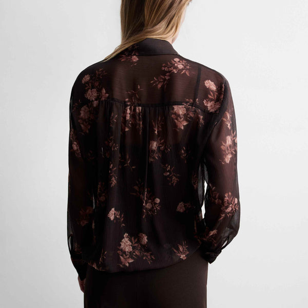 Printed crop blouse