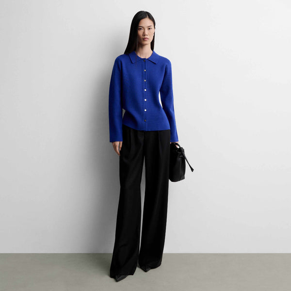 Technical knit cardigan