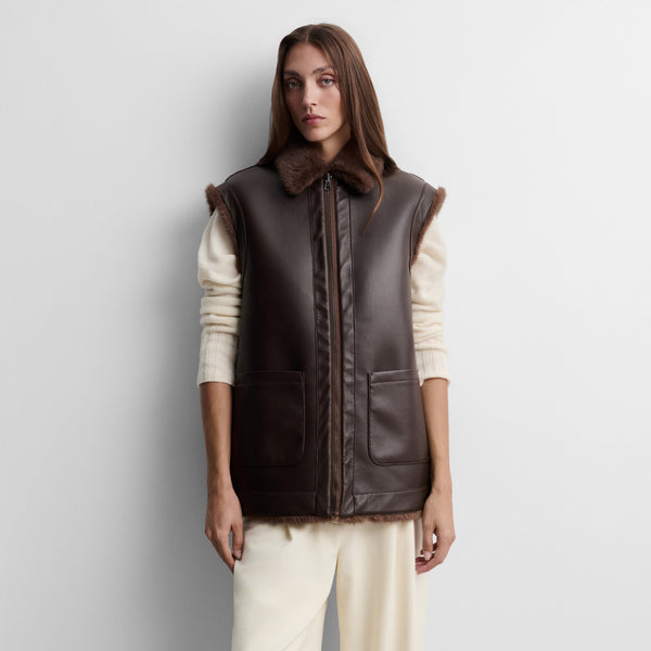 Chaleco ecopelo reversible