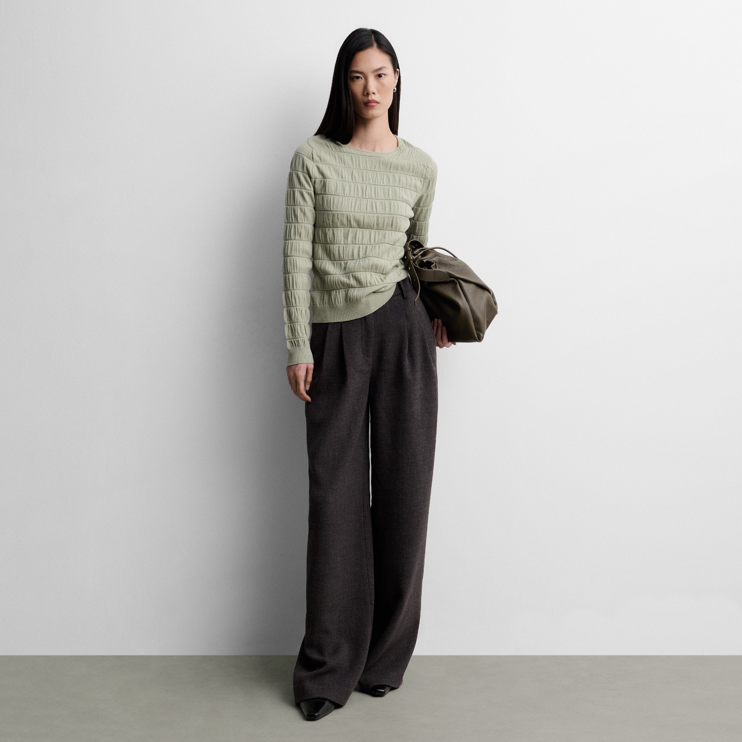 Textured knit sweater