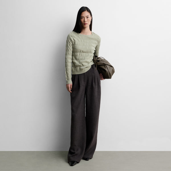 Textured knit sweater
