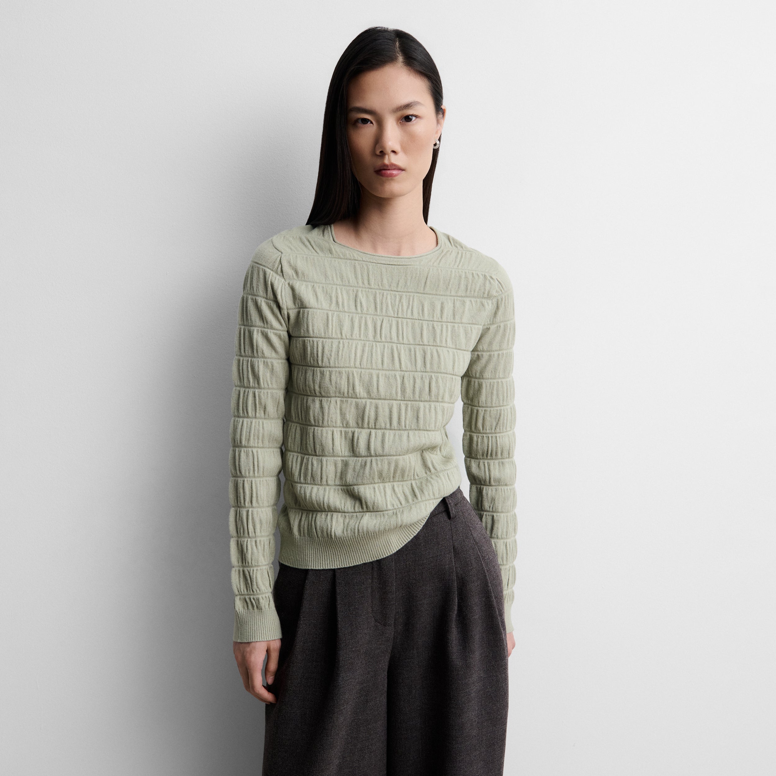 Textured knit sweater