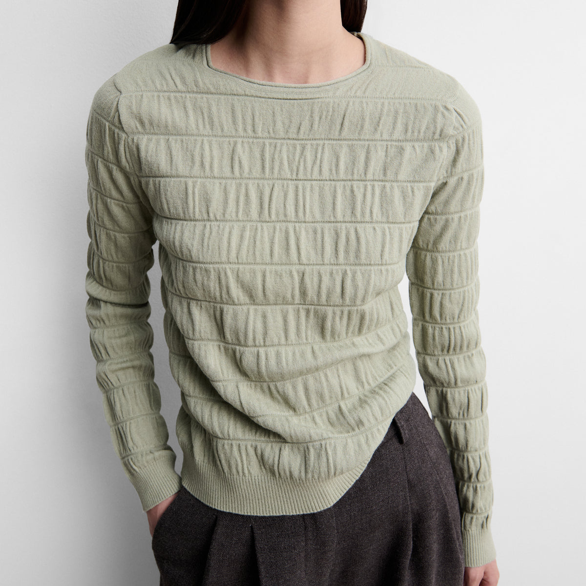 Textured knit sweater