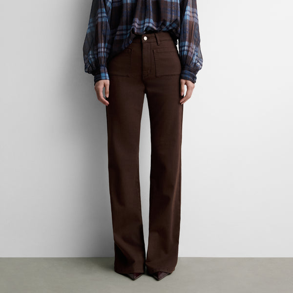 Trousers with patch pockets
