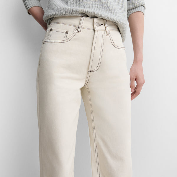 Pantalón sarga algodón recto