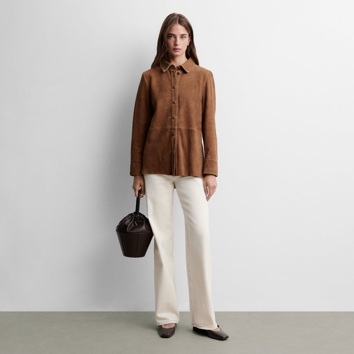 Suede overshirt