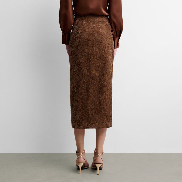 Straight skirt with draping