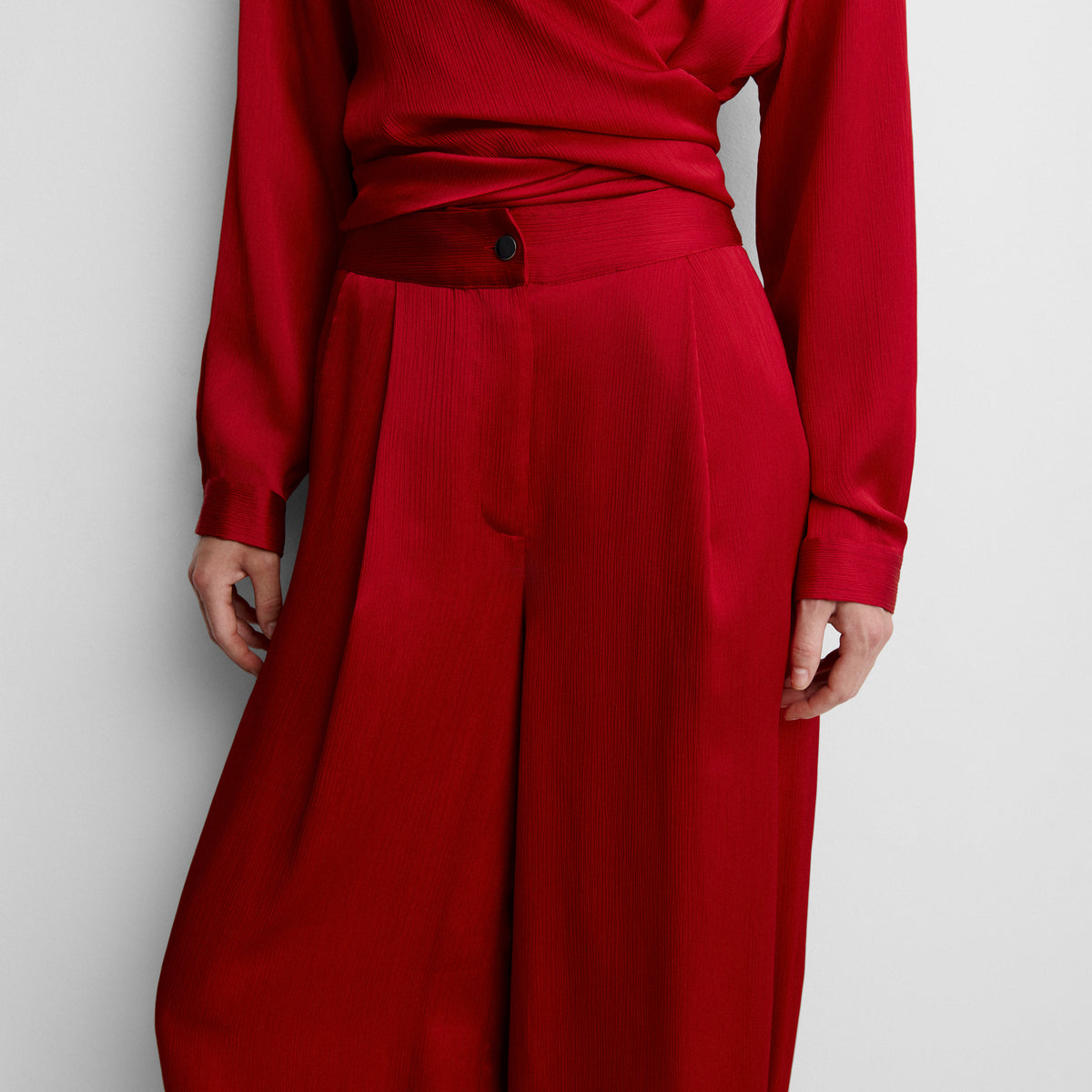 Textured harem trousers