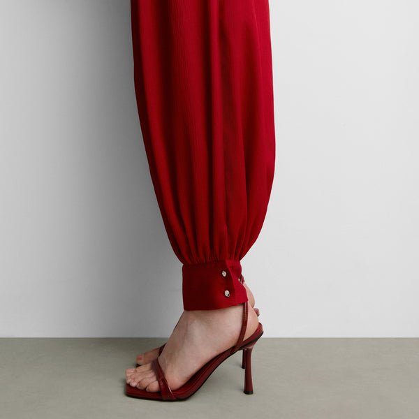 Textured harem trousers