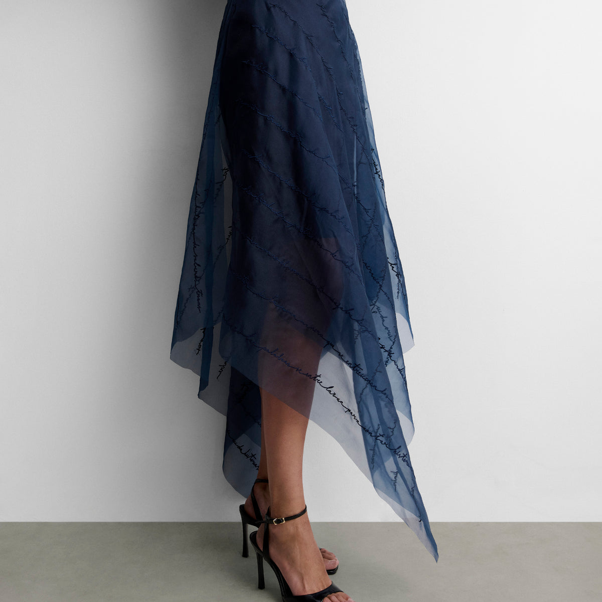 Embroidered organza skirt