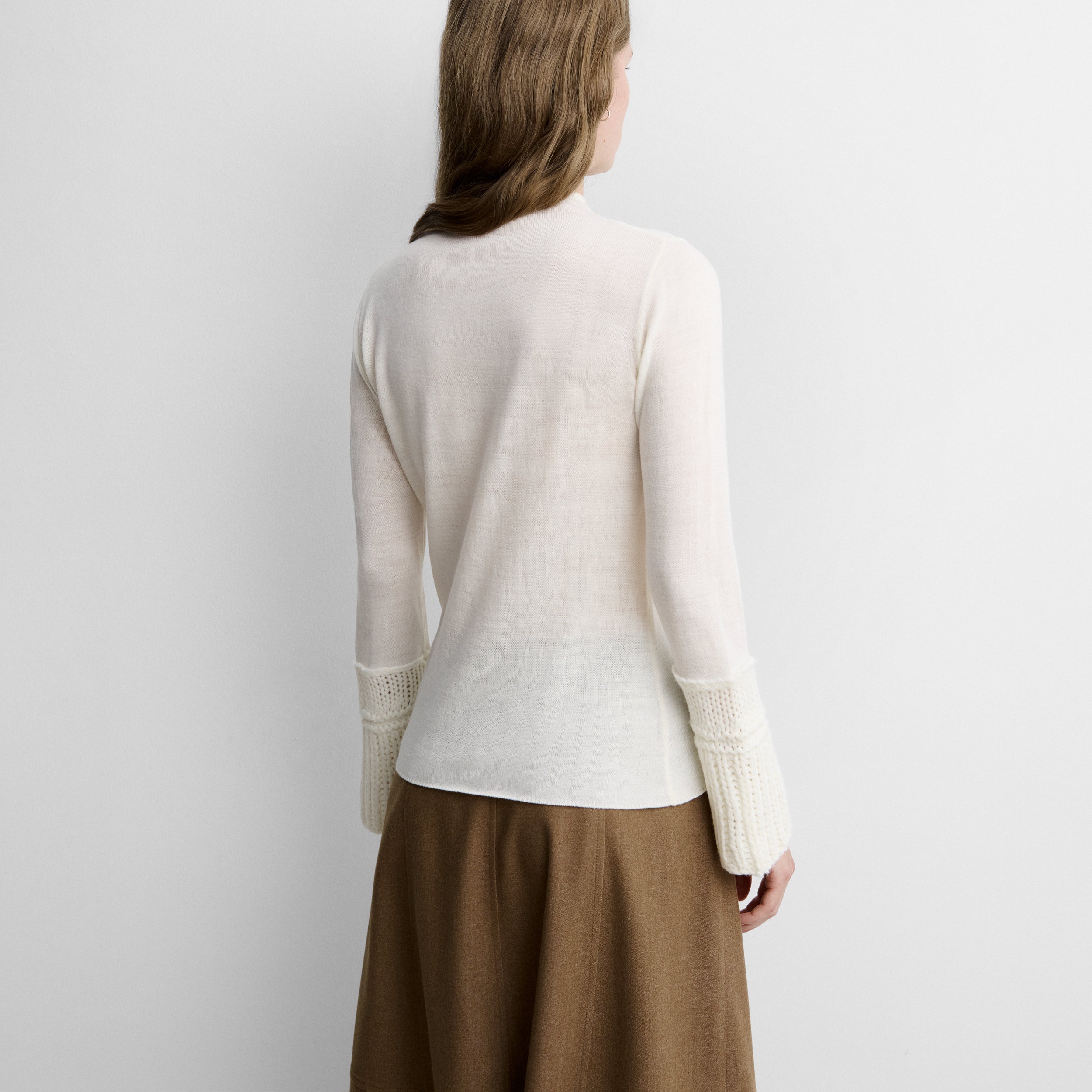 Chunky knit sweater with cuffs