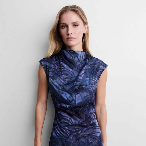 Vestido midi flecos