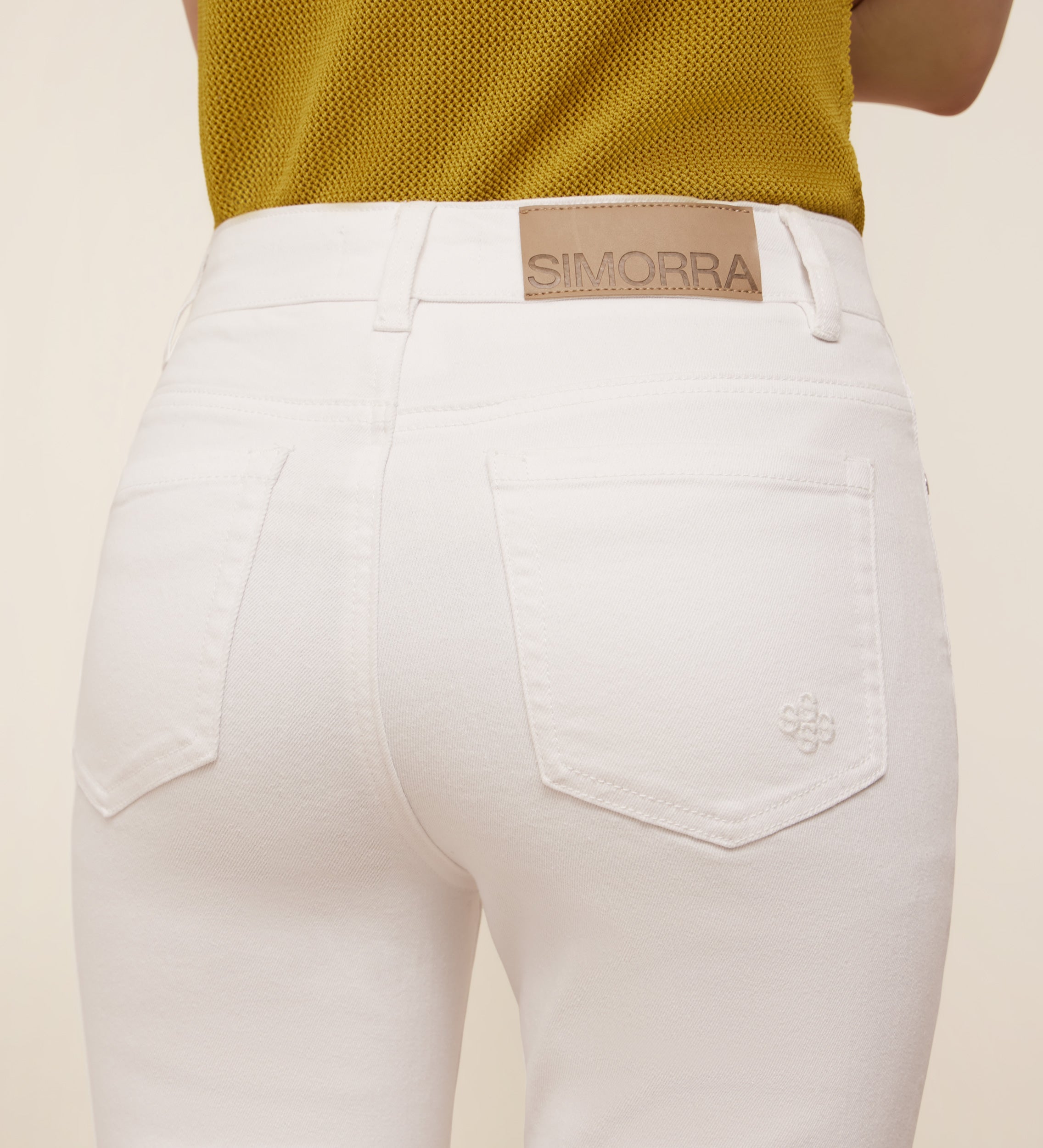 Flared cropped trousers