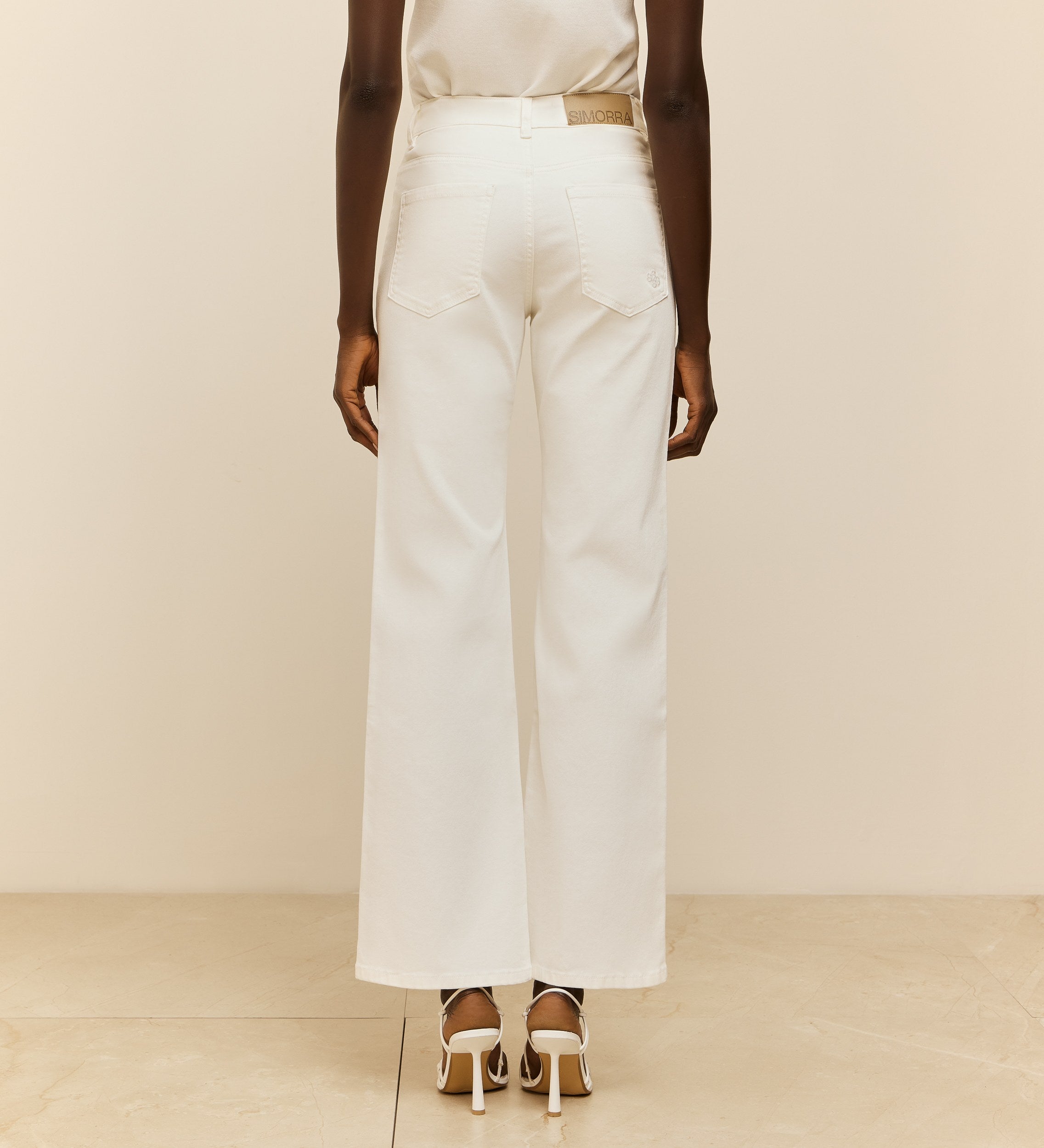 Front twill pleat trousers