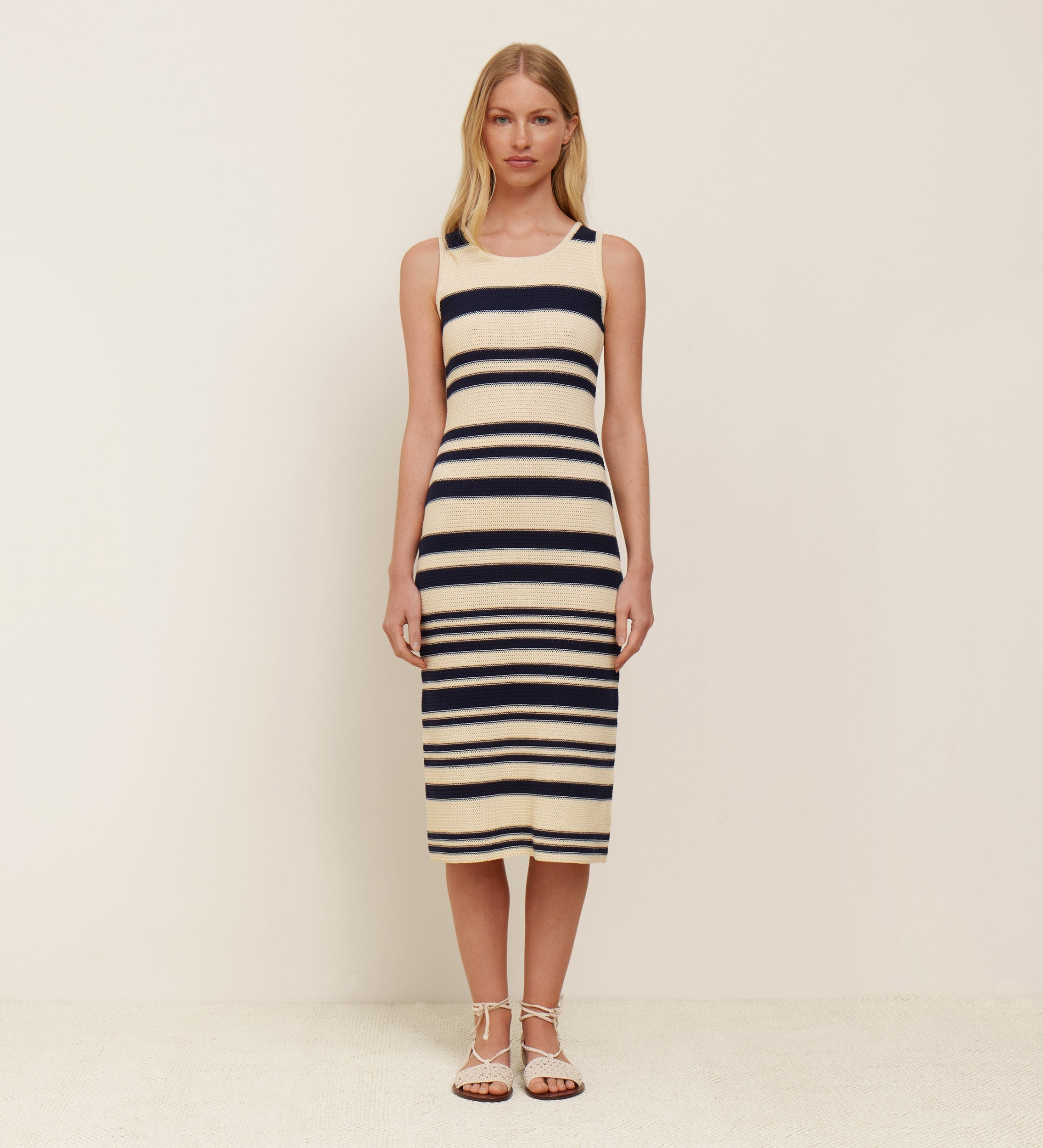 Striped knitted dress