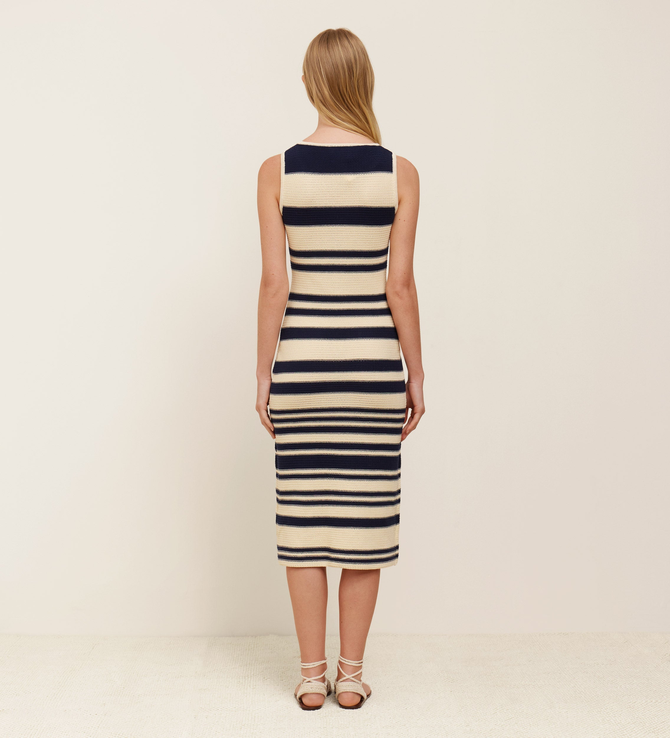 Striped knitted dress
