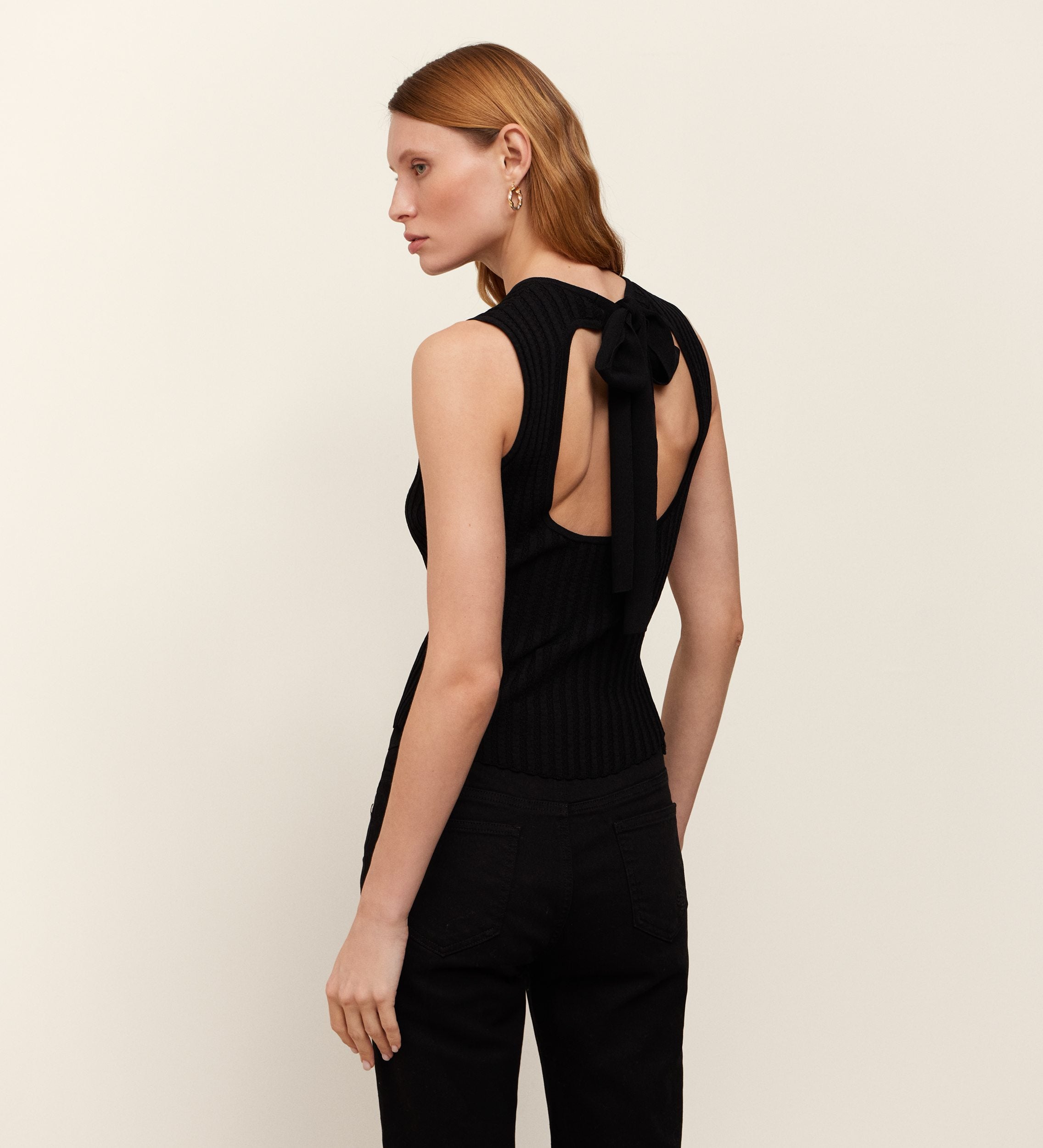 Top tricot abertura