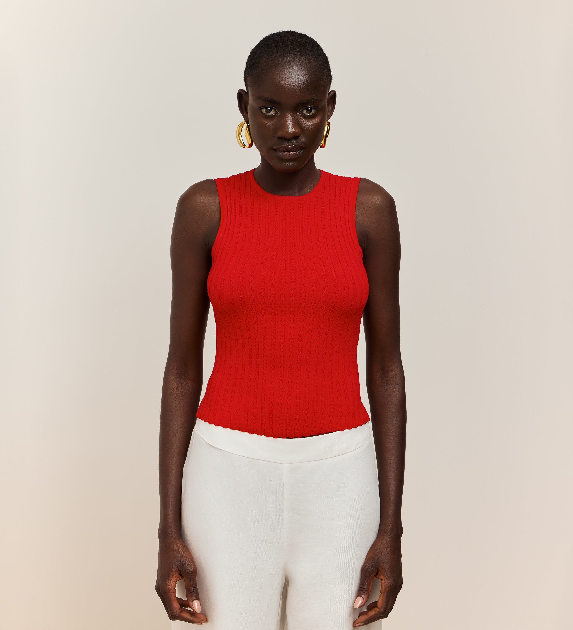 Top tricot abertura