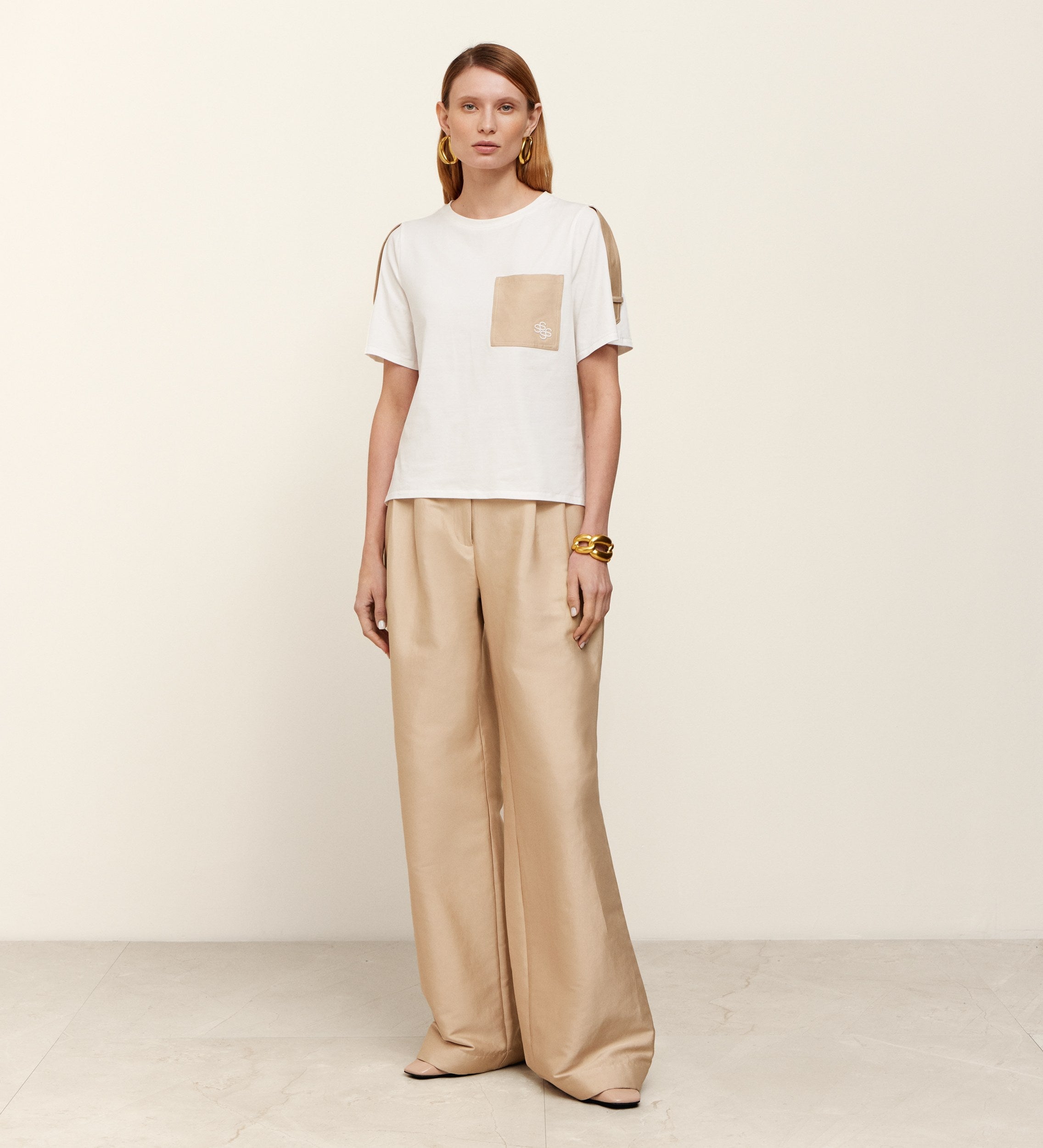 T-shirt with epaulette detail