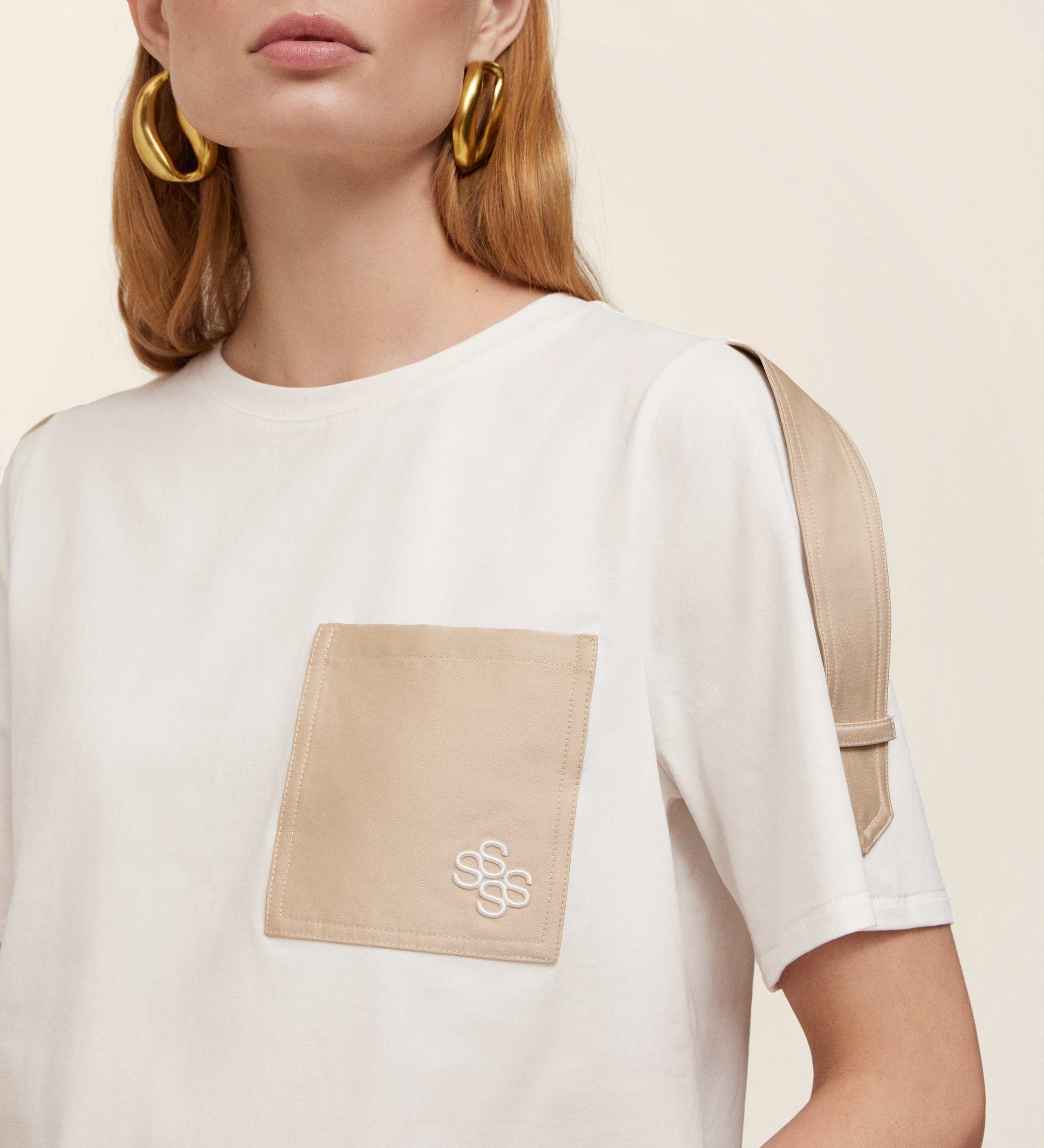 T-shirt with epaulette detail
