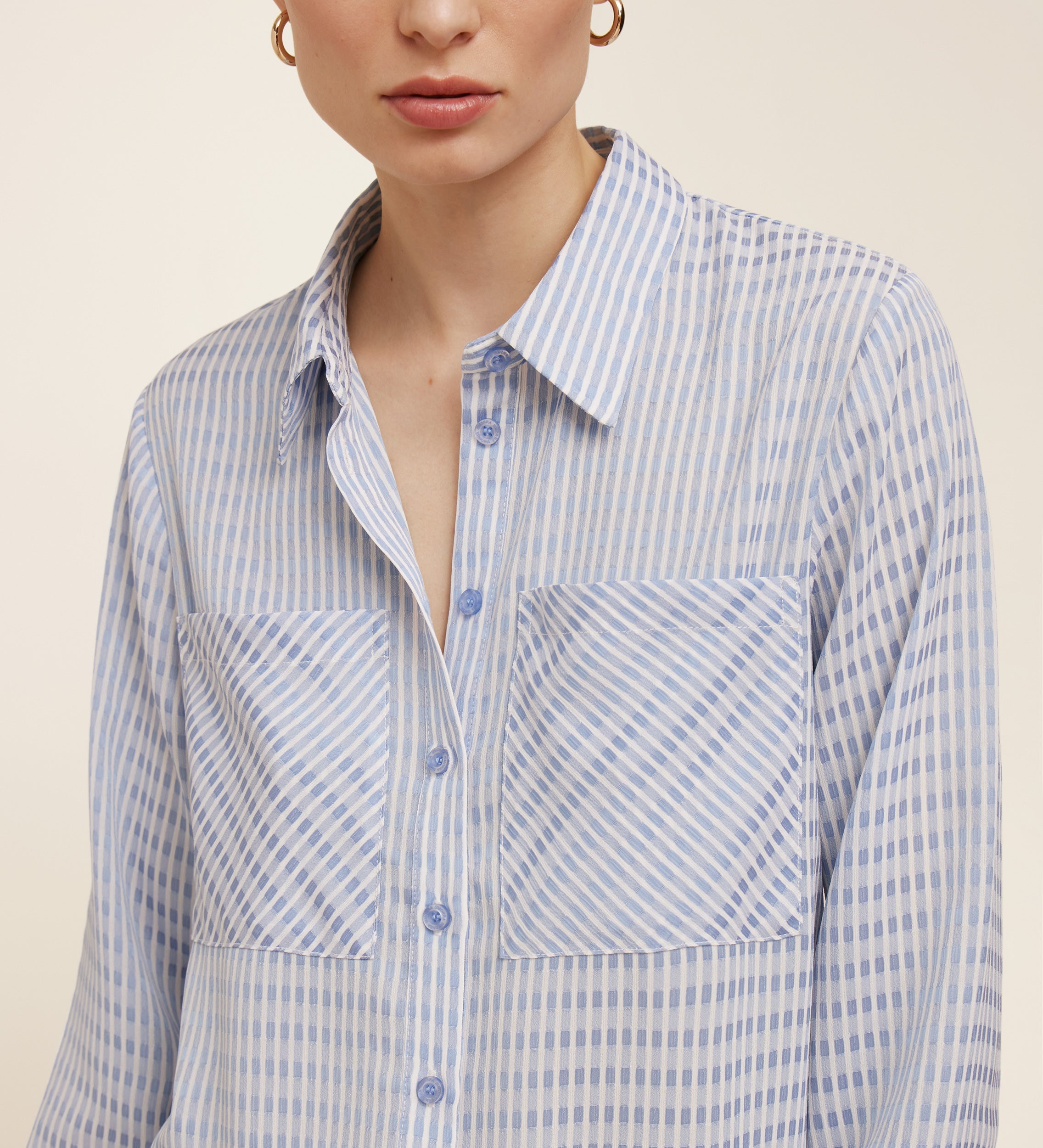 Camisa fluida bolsillos