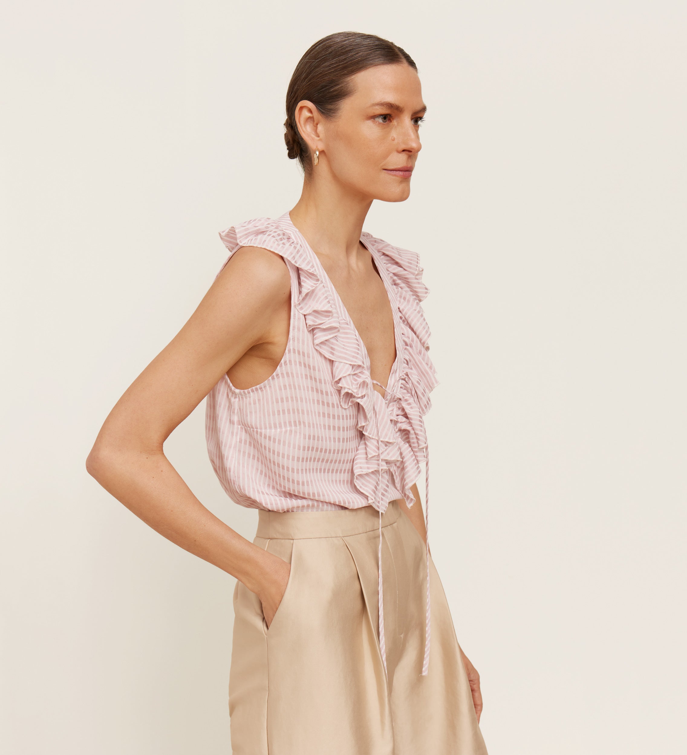 Blusa sisada volante