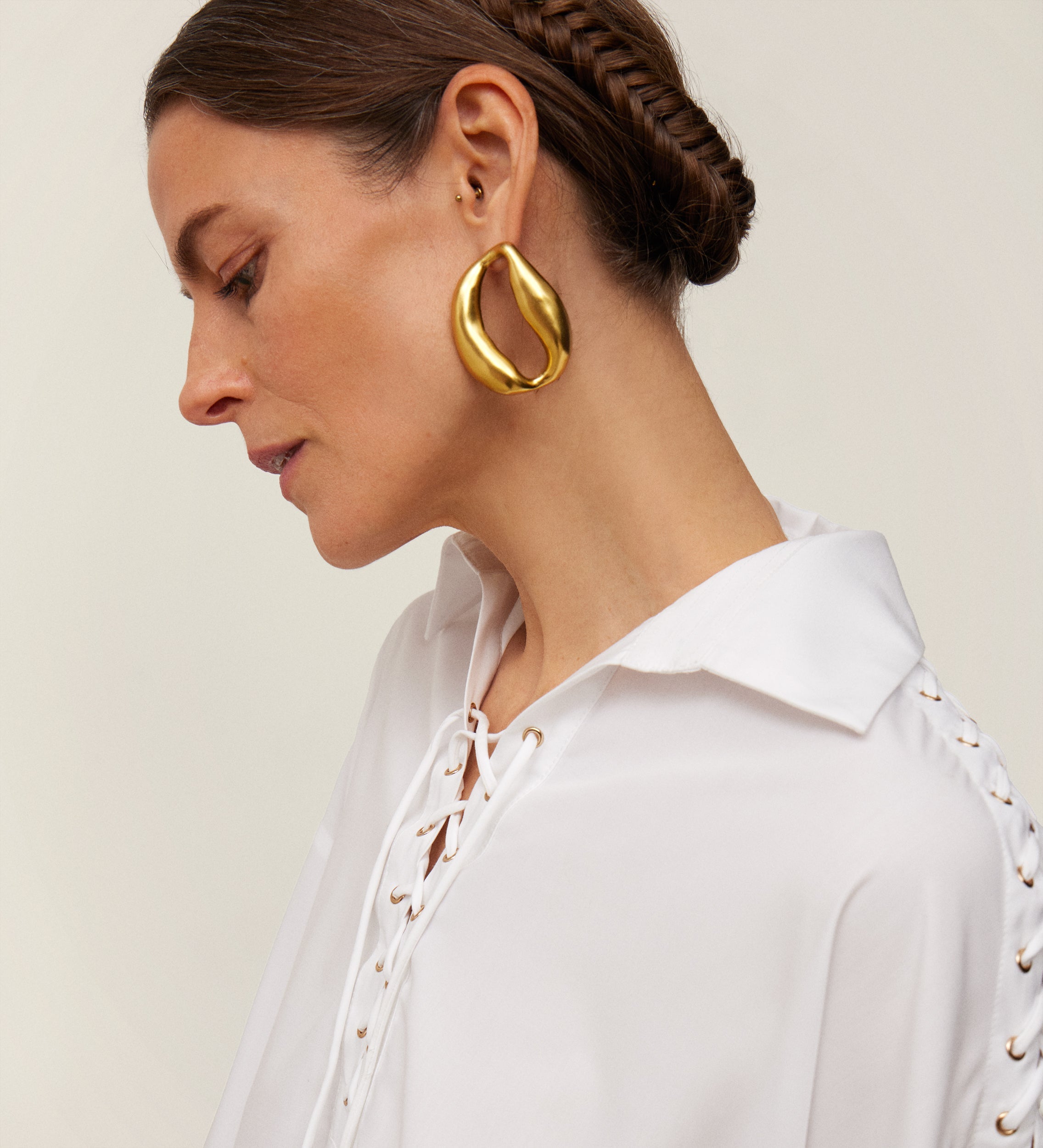 Camisa eyelets lazada