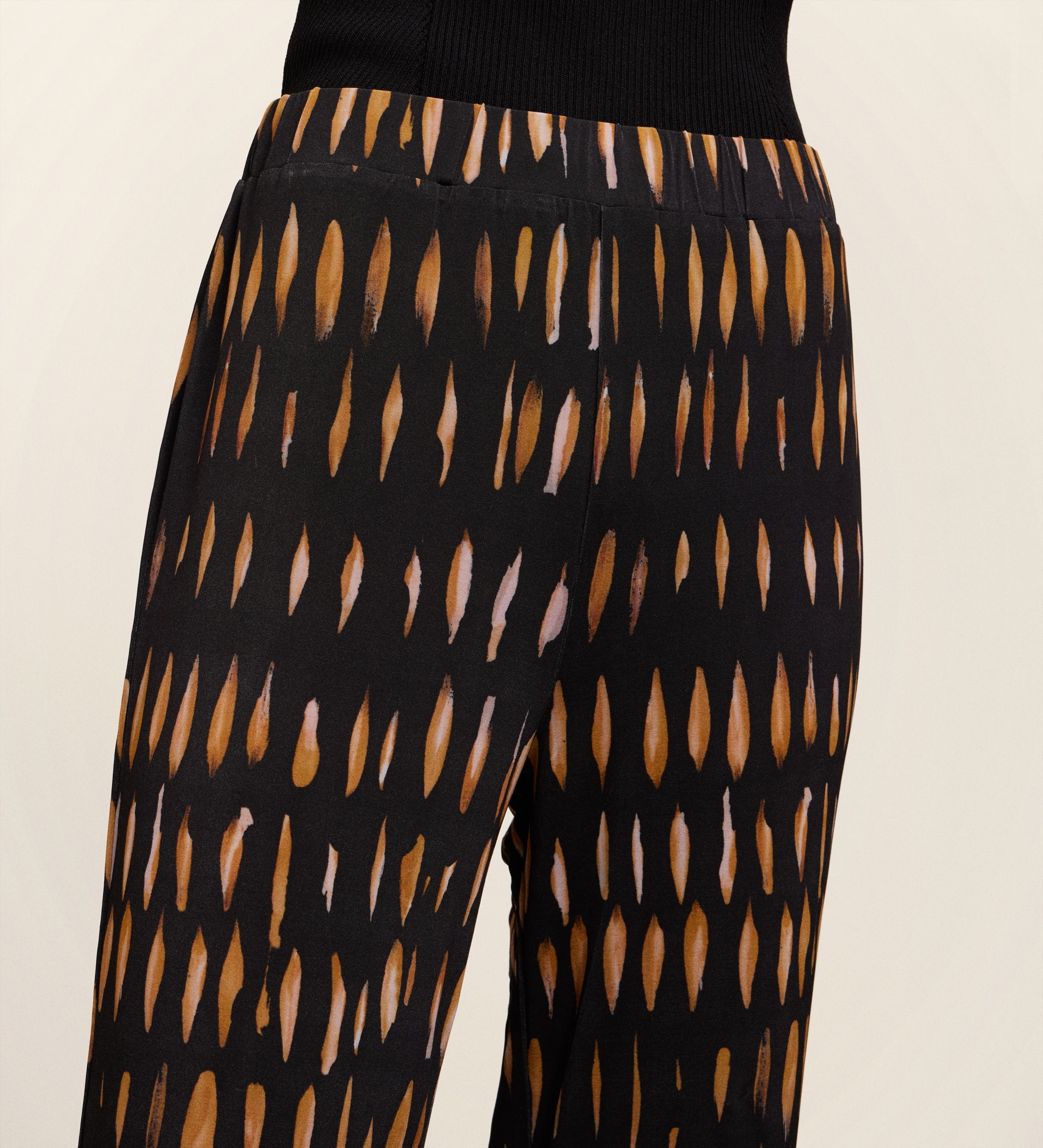 Printed stretch trousers