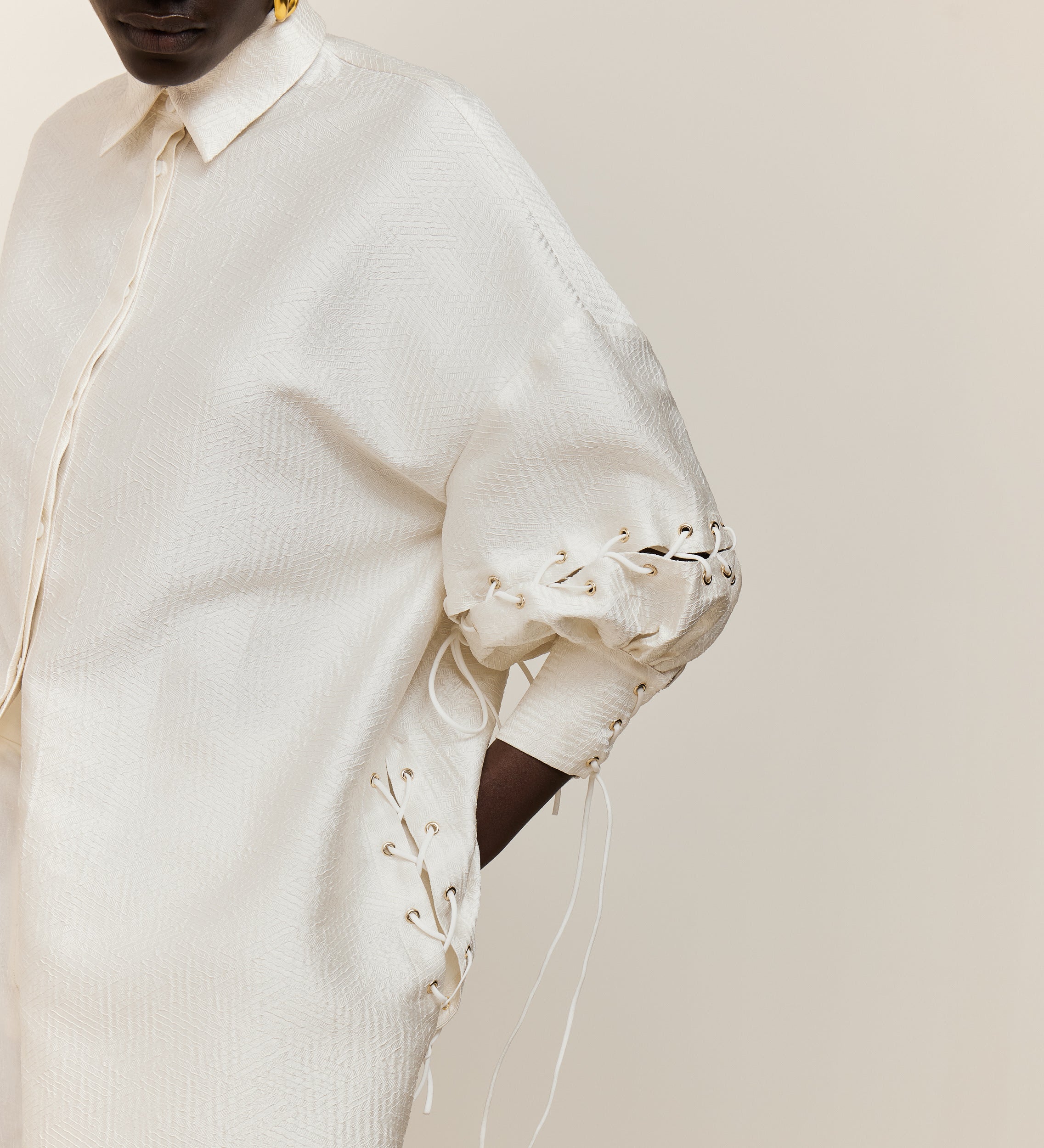 Blusón oversize jacquard