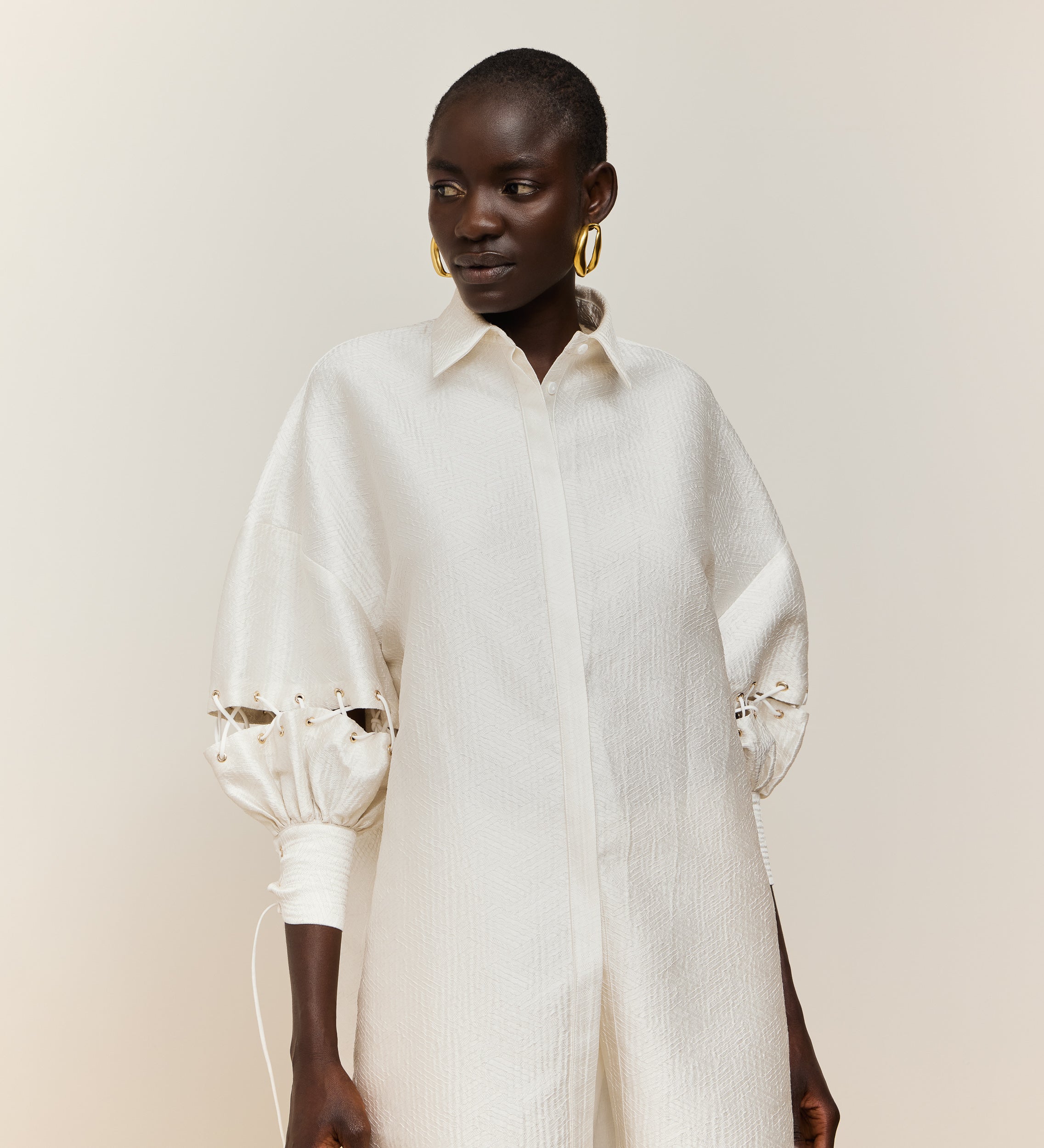 Blusón oversize jacquard