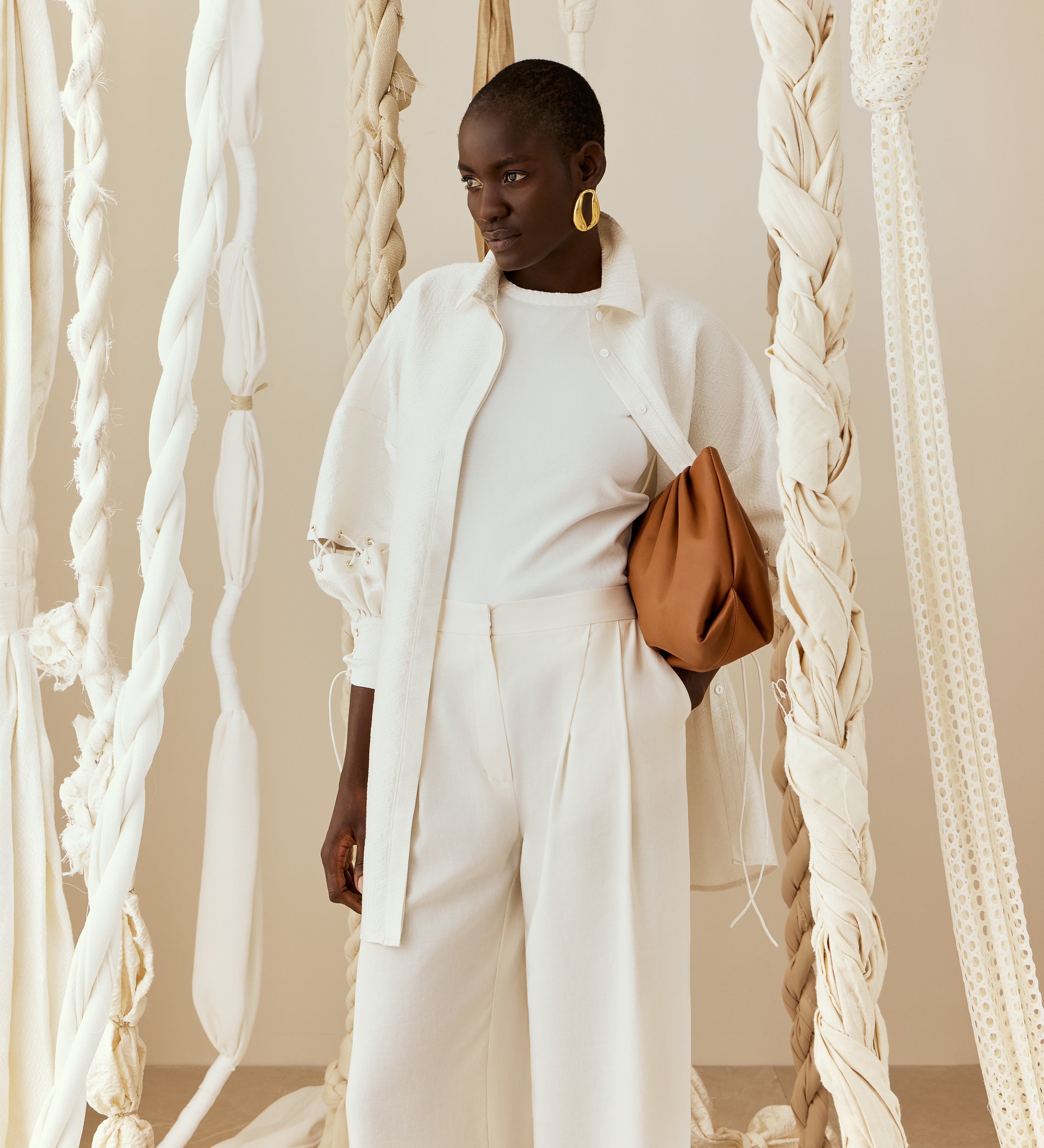 Blusón oversize jacquard