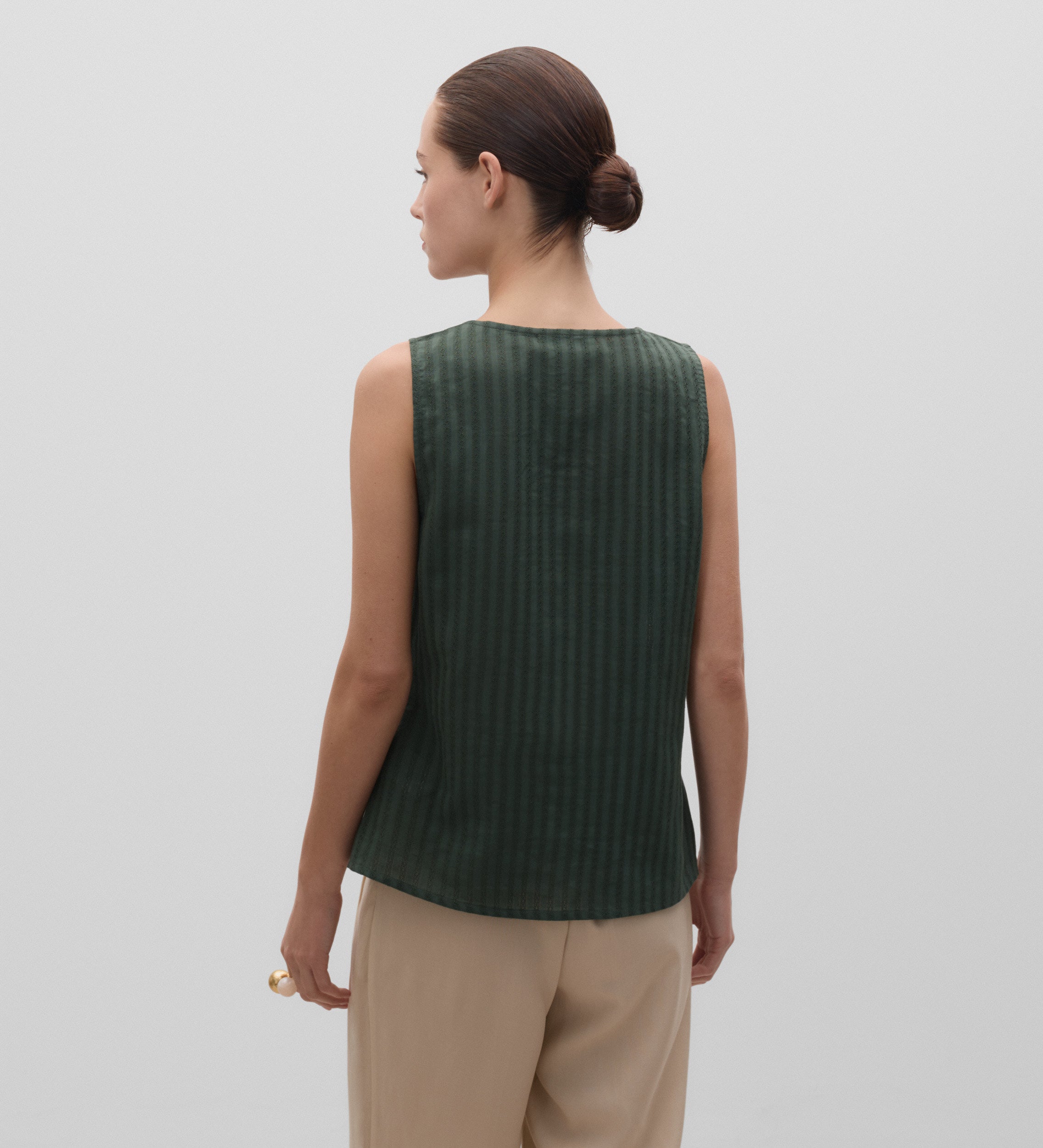 Textured armhole top