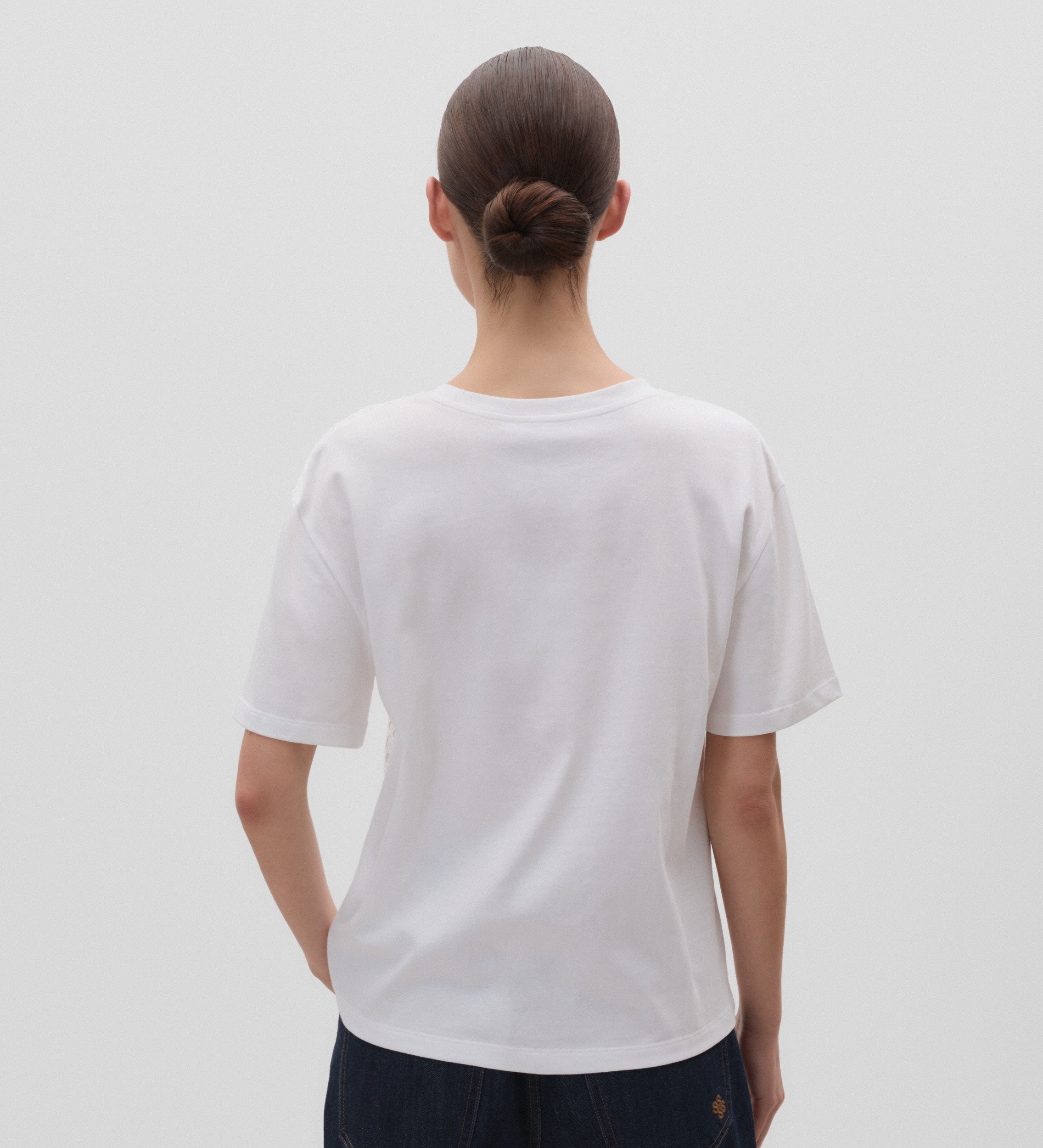 Embroidered cotton T-shirt